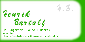 henrik bartolf business card
